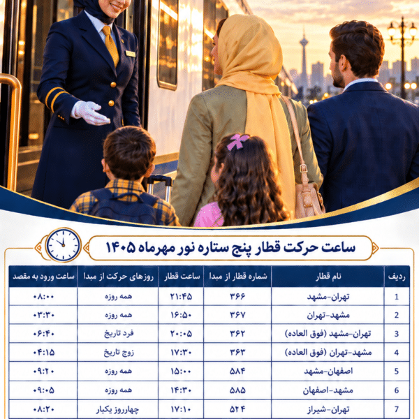 ساعت حرکت مهرماه